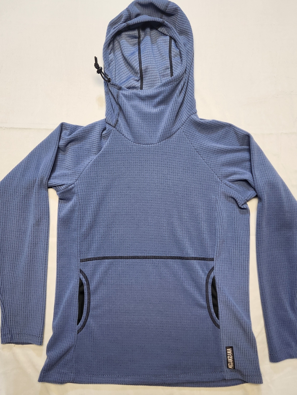Melanzana Women's Medium Micro Grid Hoodie Rain Pullover Blue Leadville Colorado